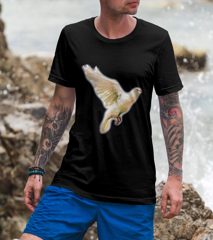Psycho Peace Dream Dove In Flight T-Shirt