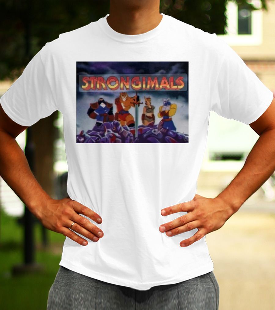 Strongimals Cartoon Warriors Assemble T-Shirt