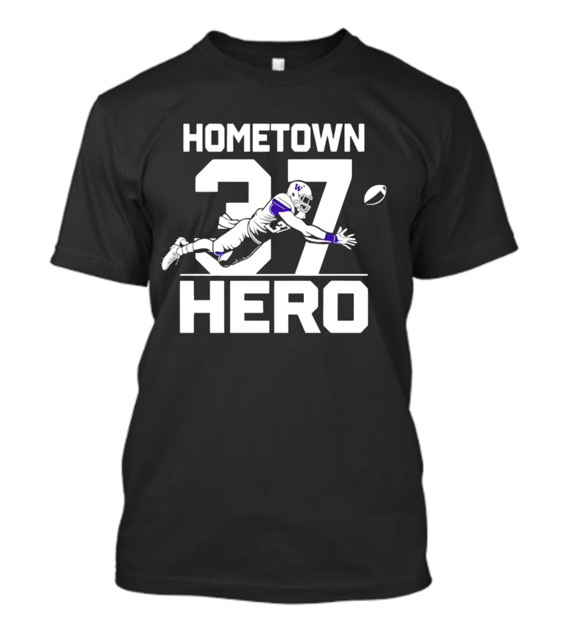 Washington Huskies Hometown Hero 37 Football Icon Jack Westover T-Shirt