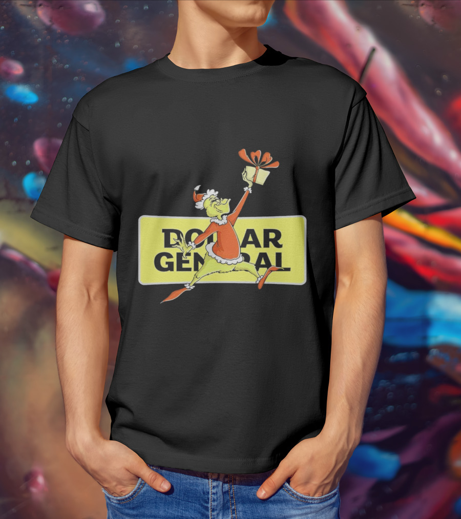 Grinch Christmas Dollar General Gift Iconic Holiday Scene T-Shirt