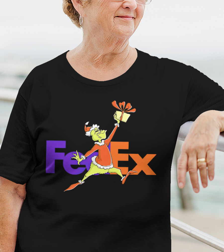 The Grinch Santa FedEx Gift T-Shirt