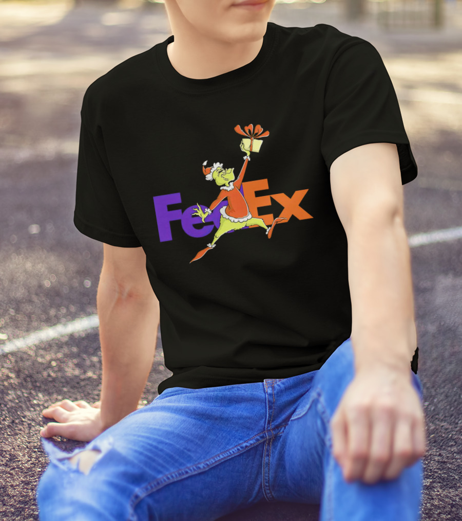 The Grinch Santa FedEx Gift T-Shirt