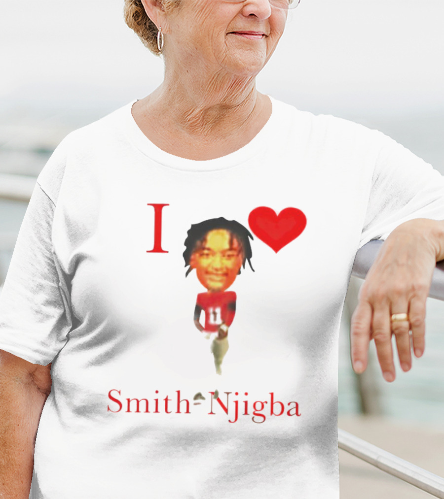 I Heart Jaxon Smith-Njigba Football Player Image T-Shirt