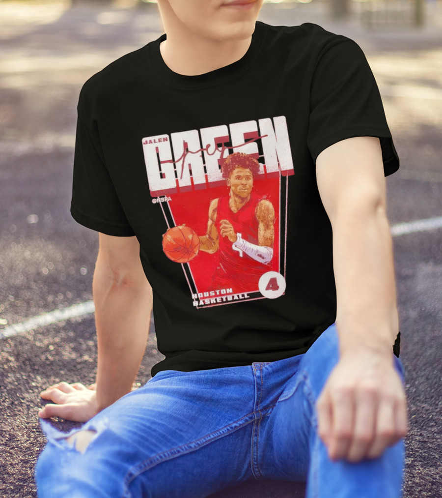Jalen Green No. 4 Houston Basketball NBA Red Premiere T-Shirt