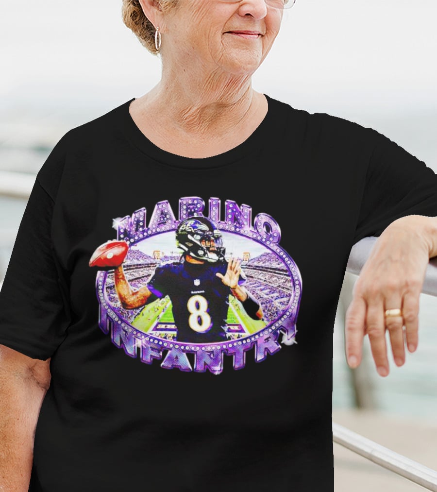 Marino Infantry Lamar Jackson Baltimore Ravens Football T-Shirt