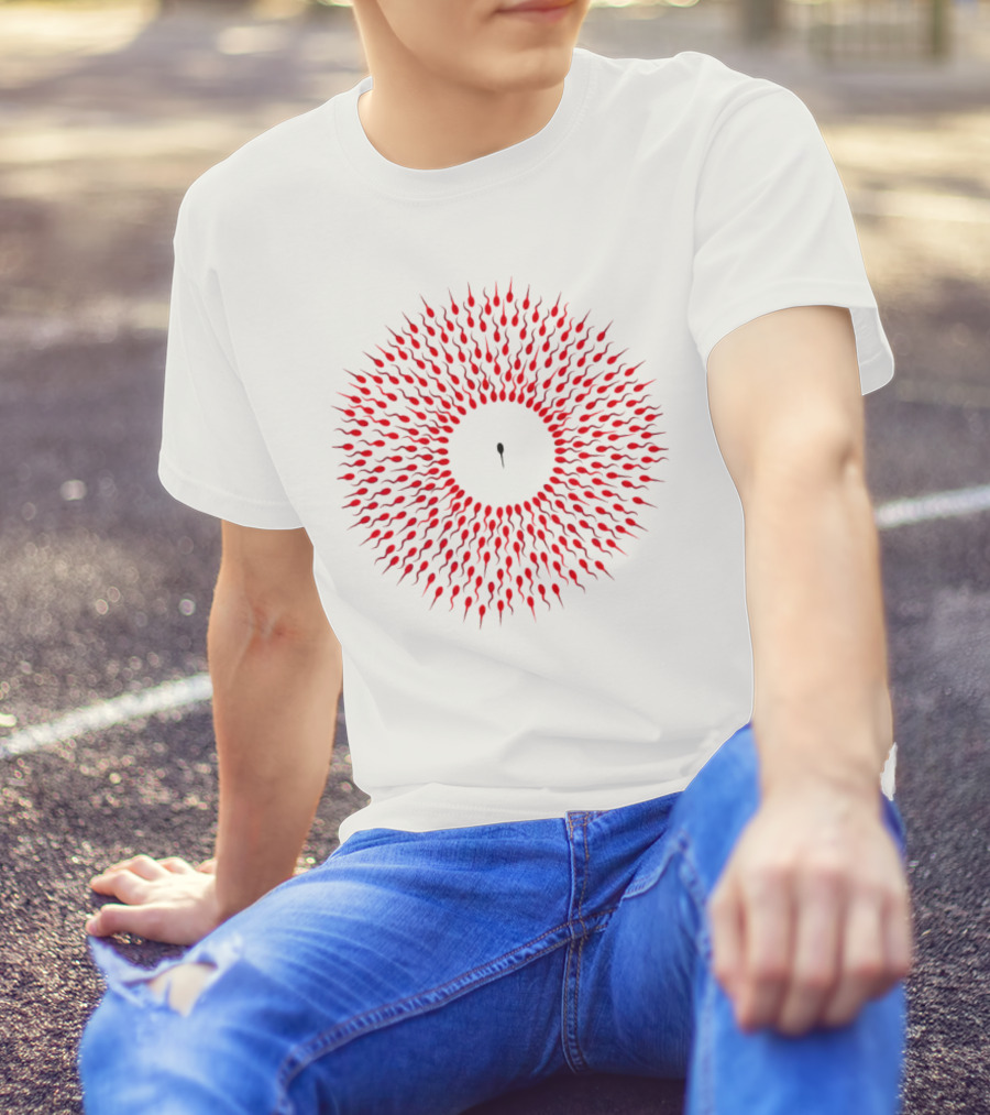 Autistic Tadpole Red Spiral Formation T-Shirt