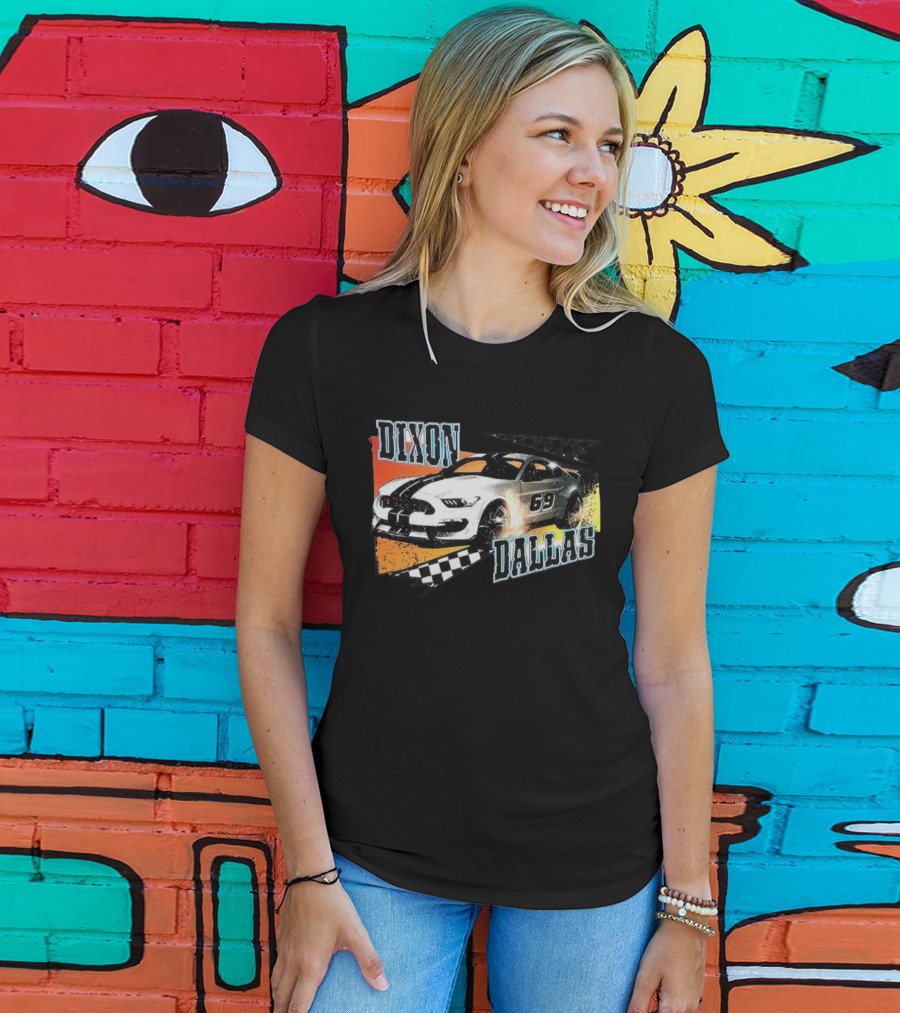Dixon Dallas 69 Mustang Racing Car T-Shirt