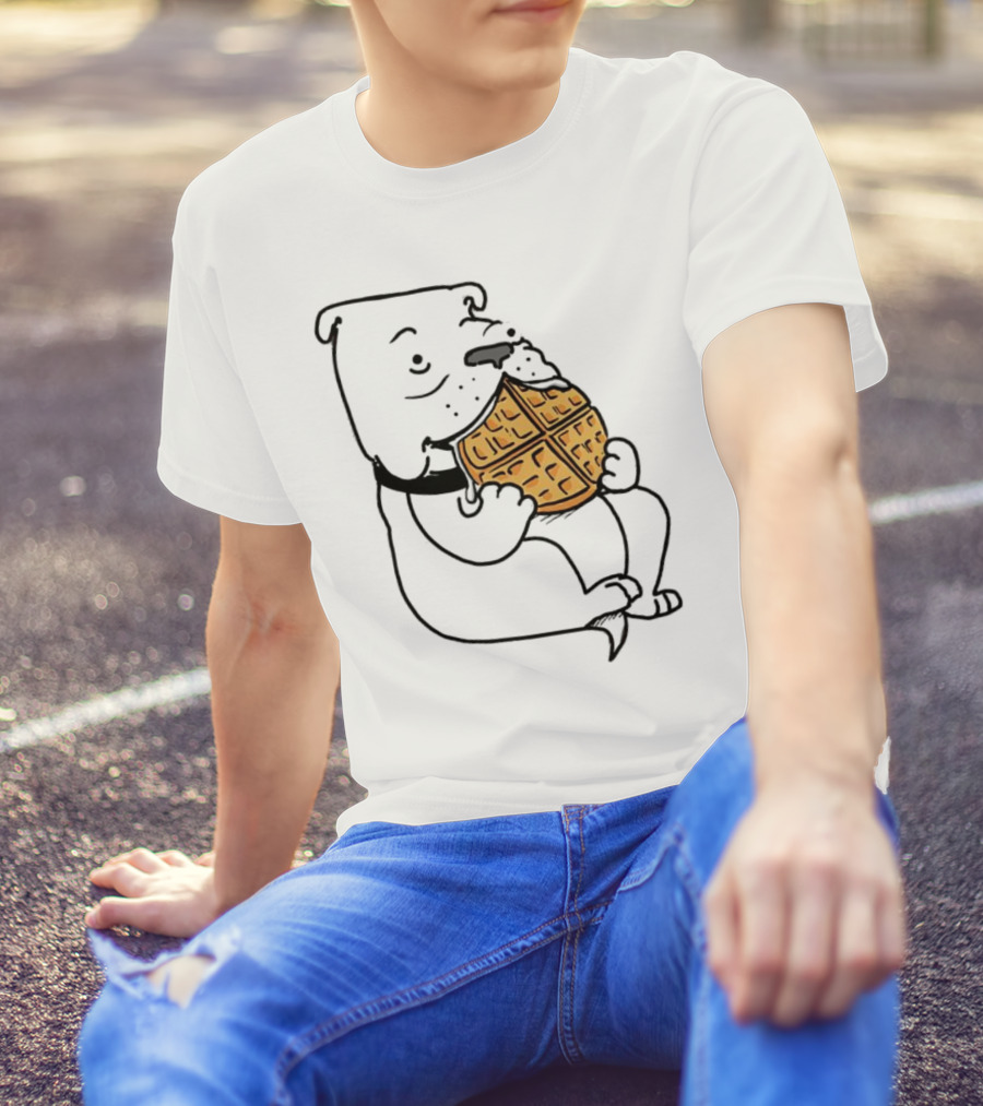 Georgia Waffle Dog Eating Breakfast Snack T-Shirt