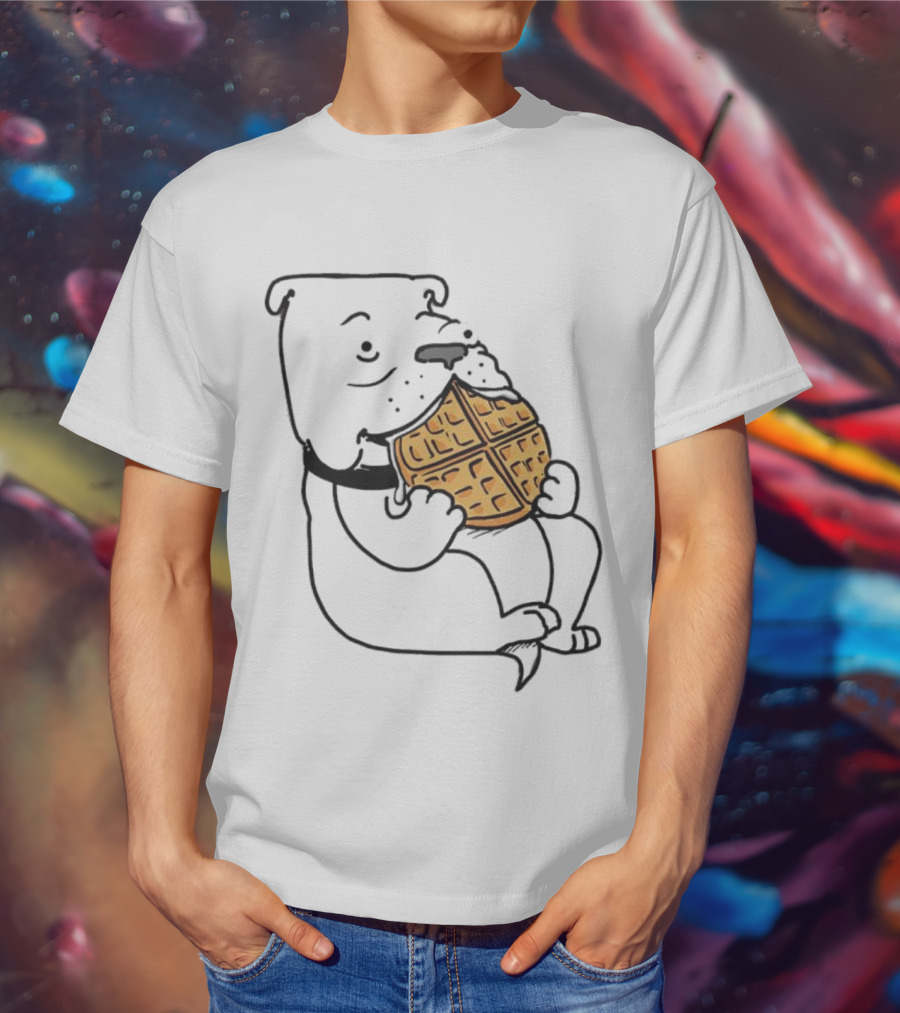 Georgia Waffle Dog Eating Breakfast Snack T-Shirt