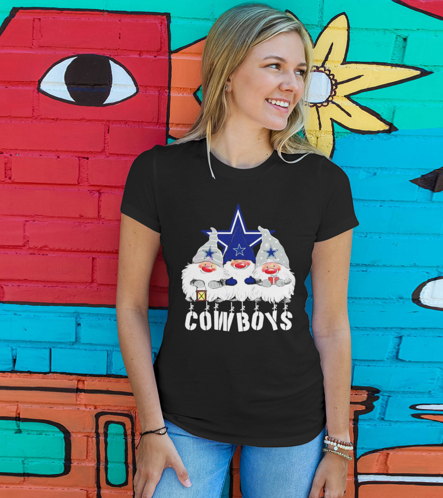 Gnomies Cowboys Christmas Star T-Shirt