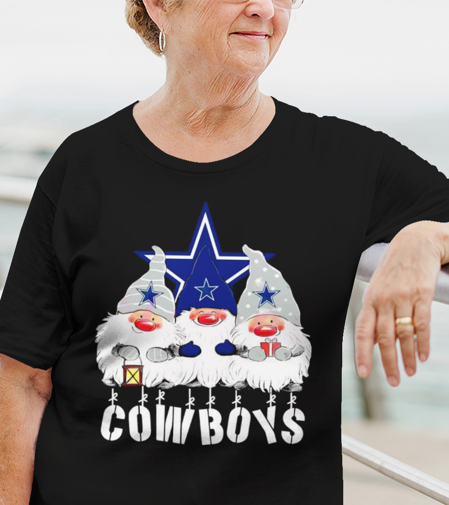Gnomies Cowboys Christmas Star T-Shirt