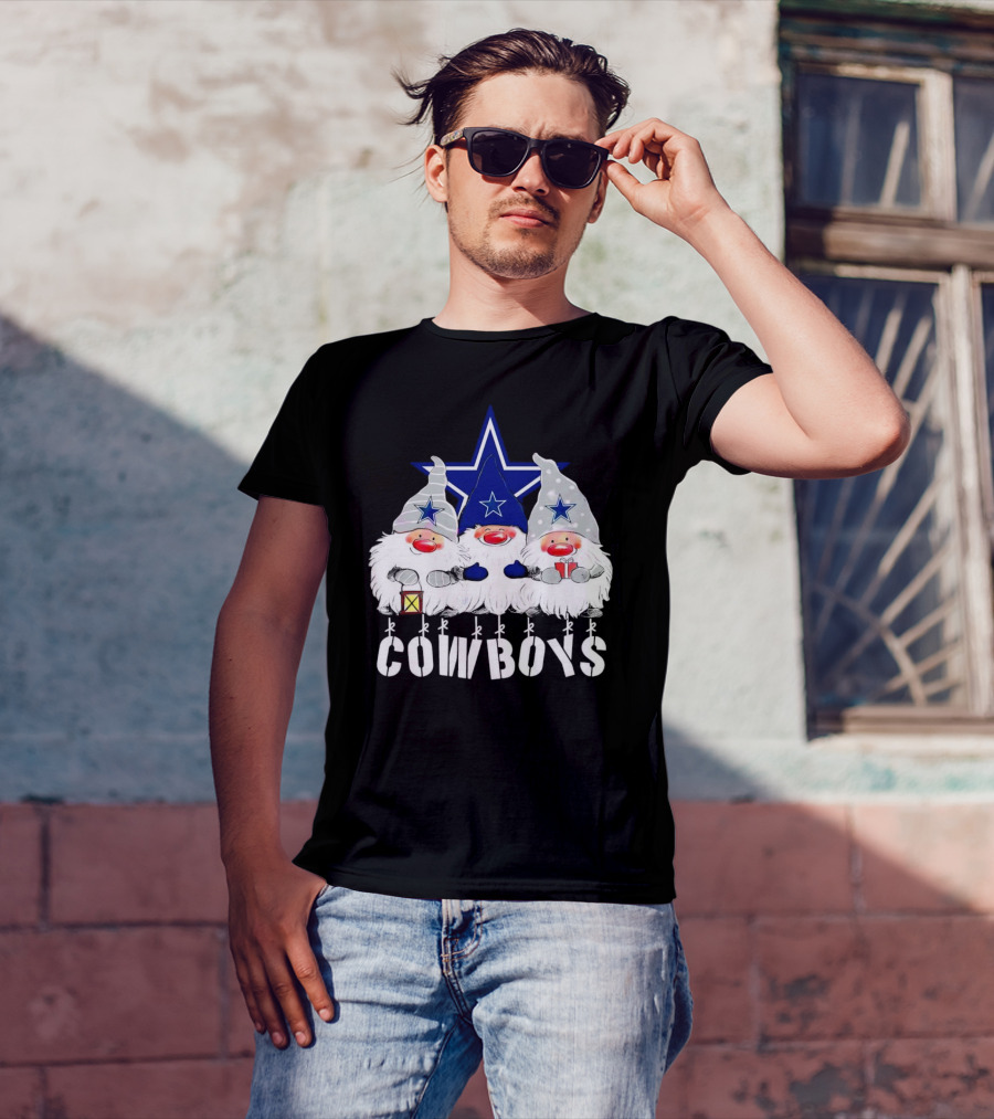 Gnomies Cowboys Christmas Star T-Shirt