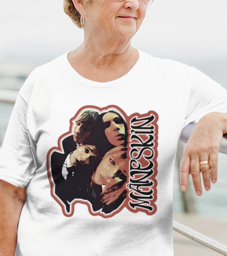 Maneskin Band Fisheye Style Group T-Shirt