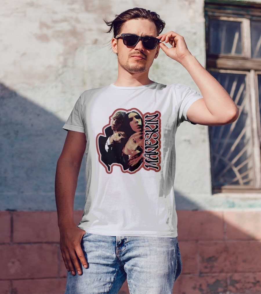 Maneskin Band Fisheye Style Group T-Shirt