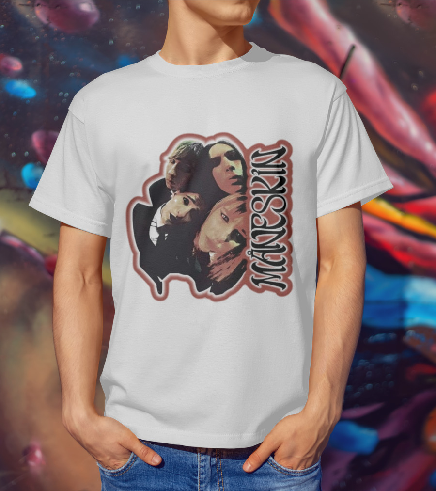 Maneskin Band Fisheye Style Group T-Shirt