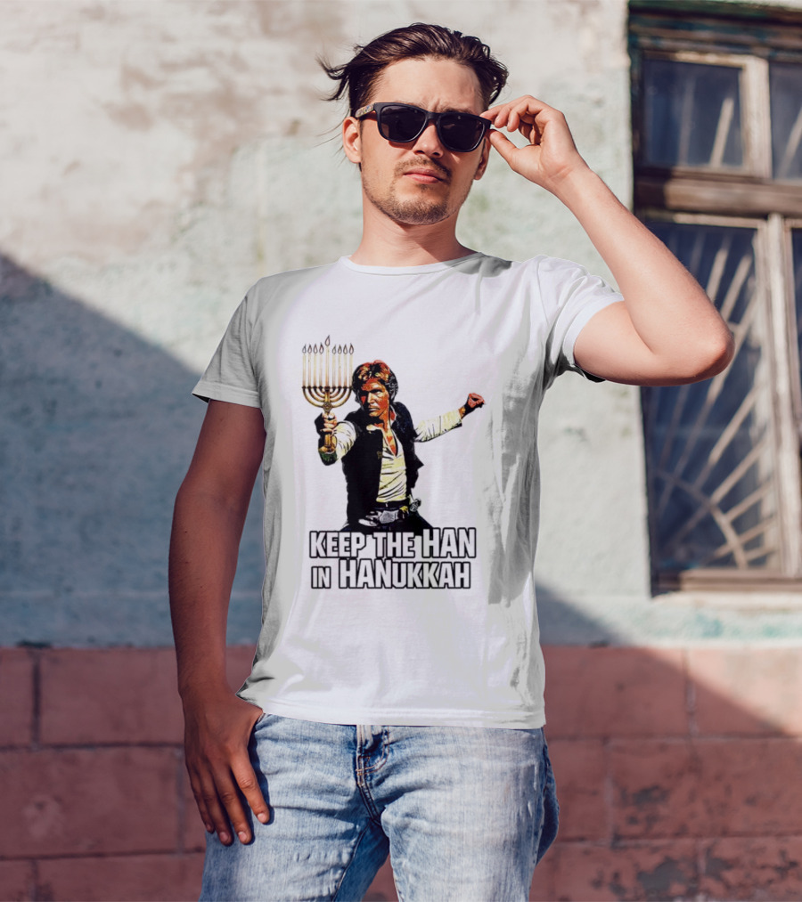 Keep The Han In Hanukkah Menorah Lightsaber T-Shirt