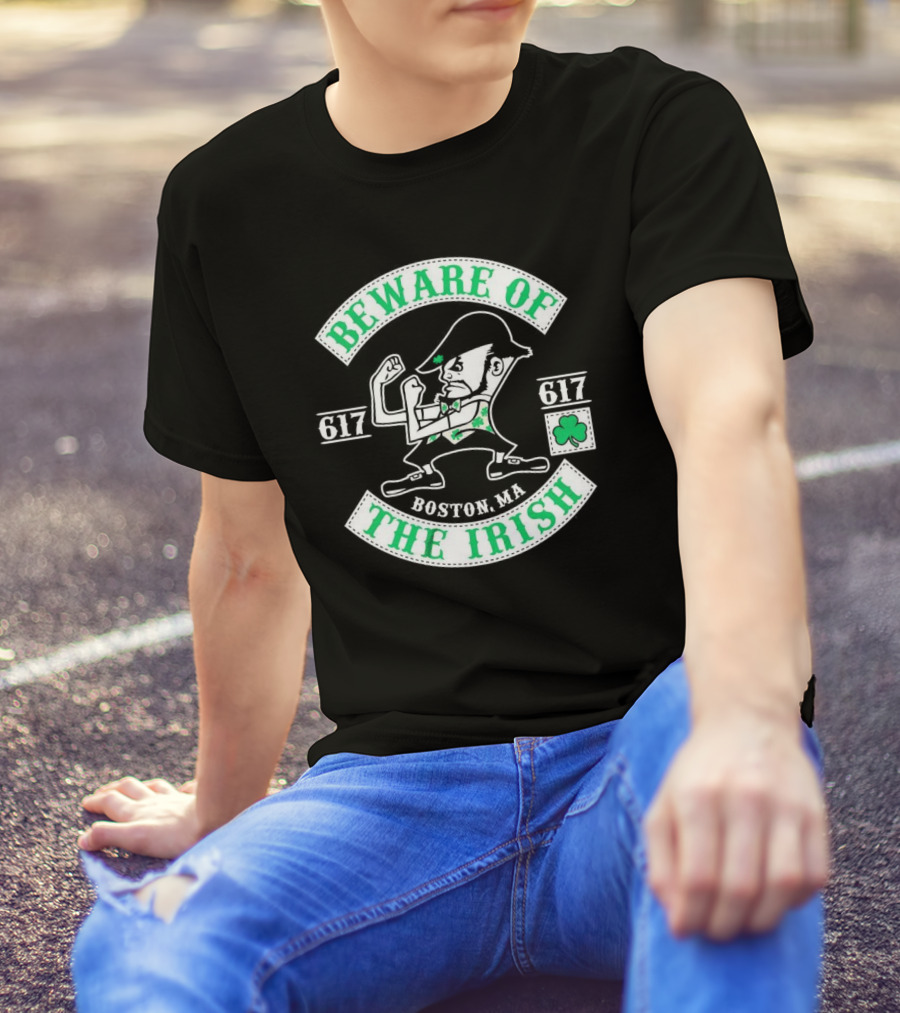 Beware Of The Irish Boston MA 617 Celtics T-Shirt