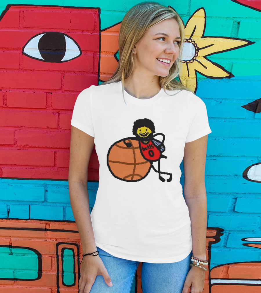Co-Bee Chicago Bulls NBA Paint Cartoon Basketball Character T-Shirt