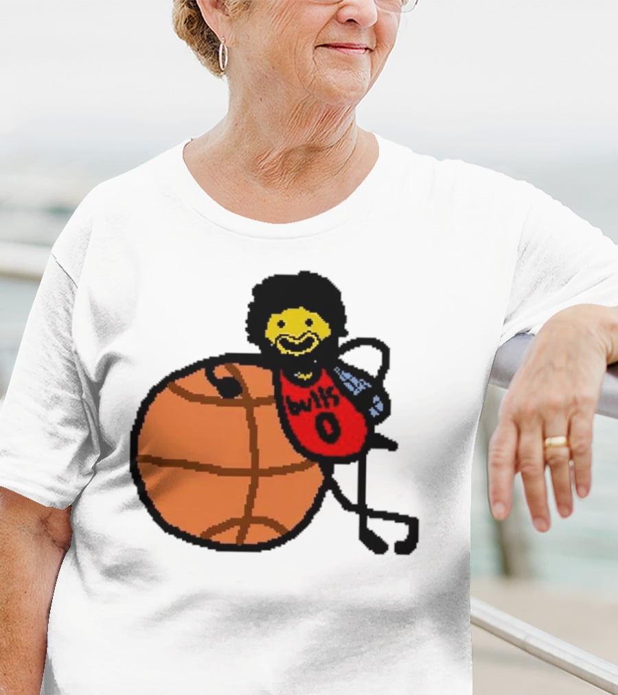 Co-Bee Chicago Bulls NBA Paint Cartoon Basketball Character T-Shirt