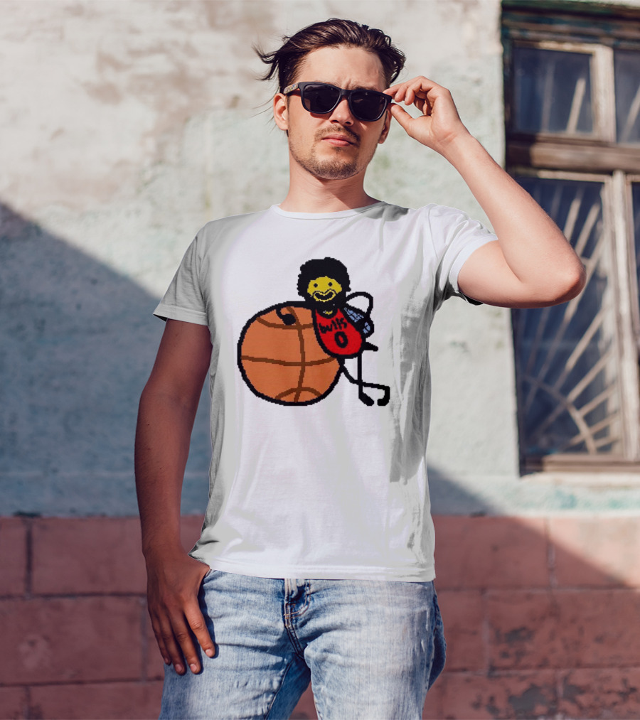Co-Bee Chicago Bulls NBA Paint Cartoon Basketball Character T-Shirt
