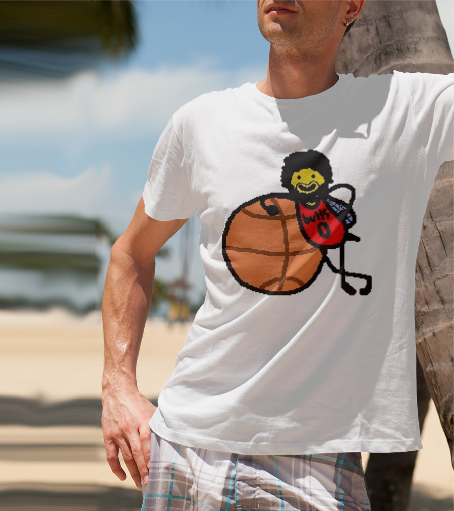 Co-Bee Chicago Bulls NBA Paint Cartoon Basketball Character T-Shirt