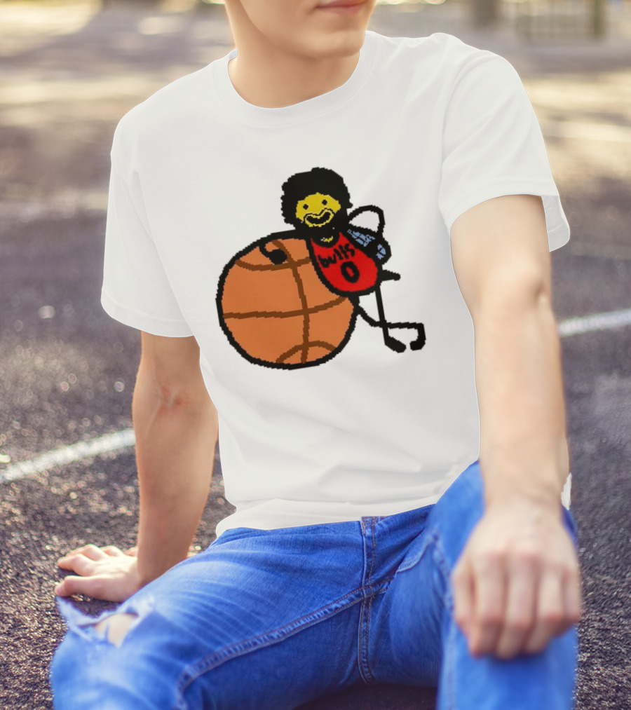 Co-Bee Chicago Bulls NBA Paint Cartoon Basketball Character T-Shirt