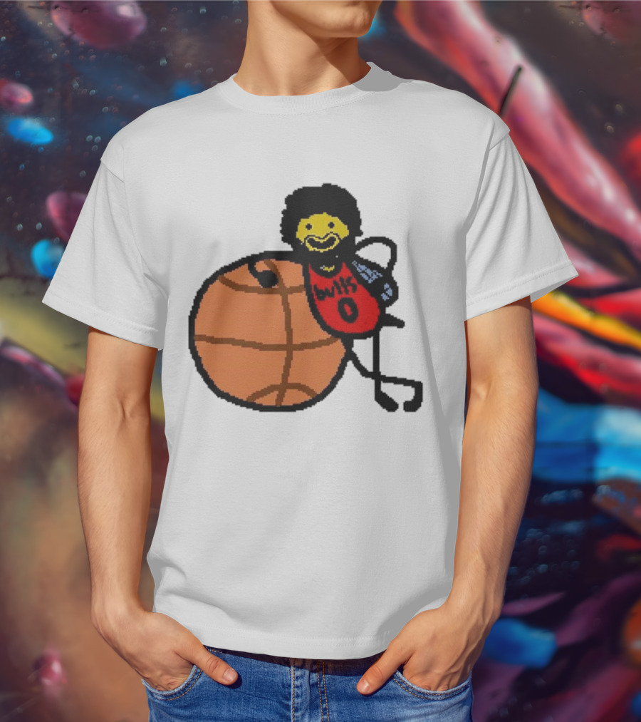 Co-Bee Chicago Bulls NBA Paint Cartoon Basketball Character T-Shirt