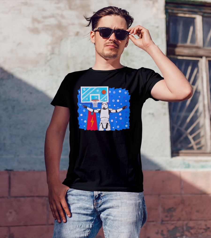 Stormtrooper Basketball No Look Shot T-Shirt