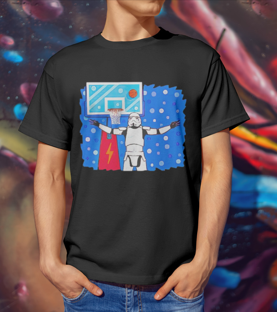 Stormtrooper Basketball No Look Shot T-Shirt