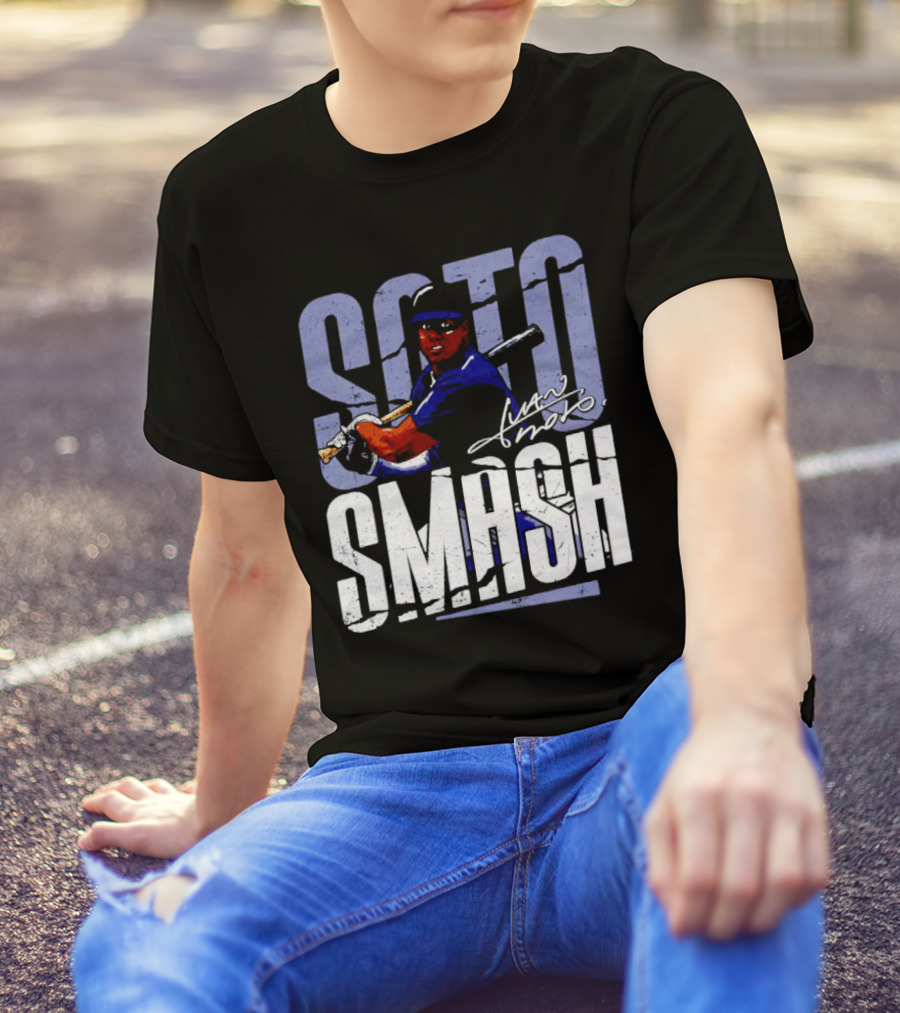 Soto Smash Juan Soto Cartoon Signature T-Shirt