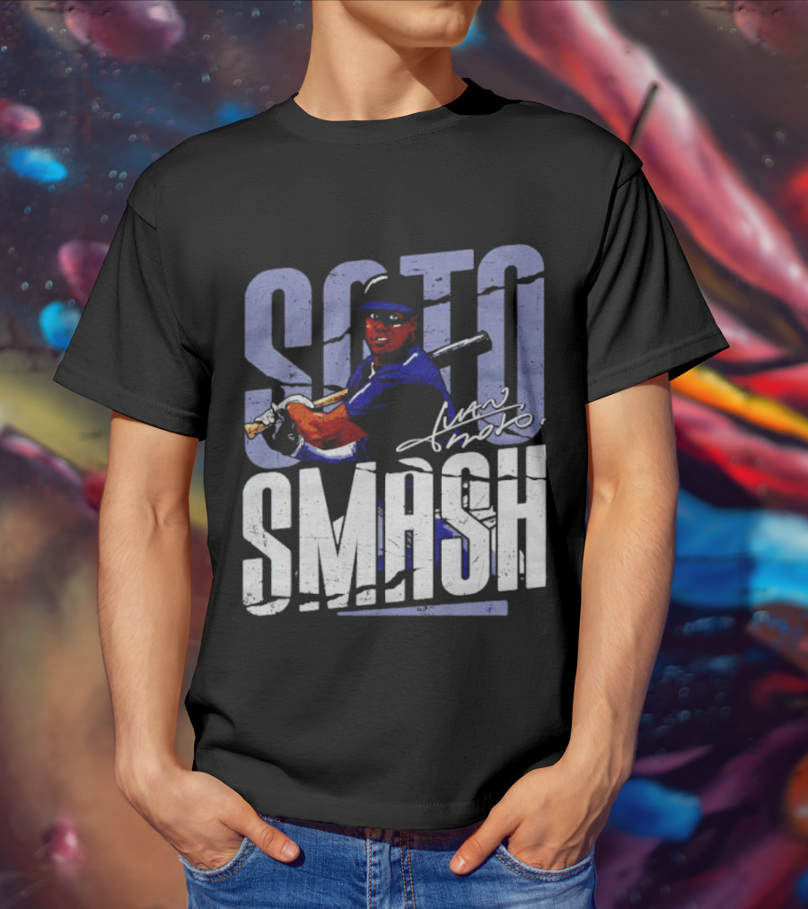 Soto Smash Juan Soto Cartoon Signature T-Shirt