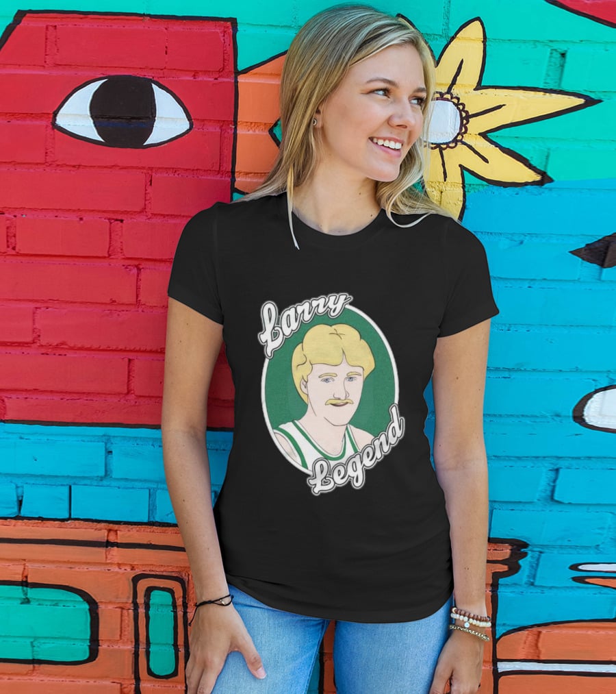 Larry Bird Legend Retro Illustration Basketball T-Shirt
