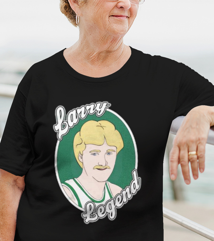 Larry Bird Legend Retro Illustration Basketball T-Shirt