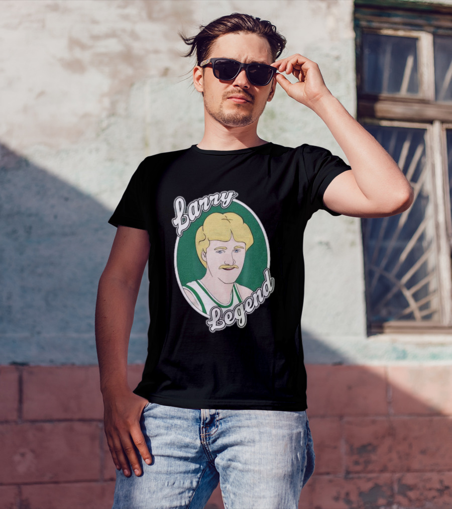 Larry Bird Legend Retro Illustration Basketball T-Shirt