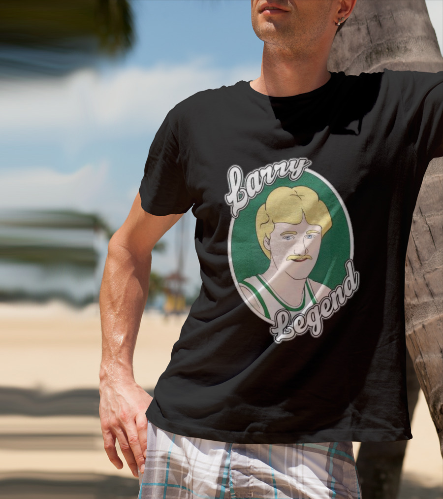 Larry Bird Legend Retro Illustration Basketball T-Shirt