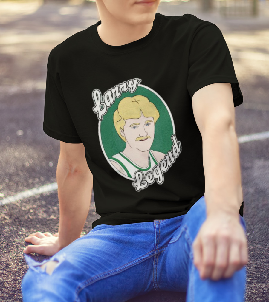 Larry Bird Legend Retro Illustration Basketball T-Shirt