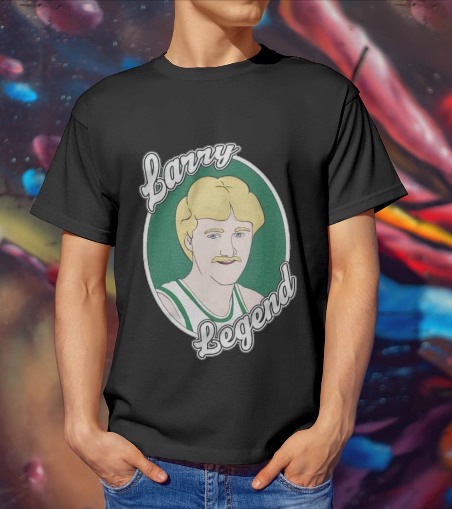 Larry Bird Legend Retro Illustration Basketball T-Shirt
