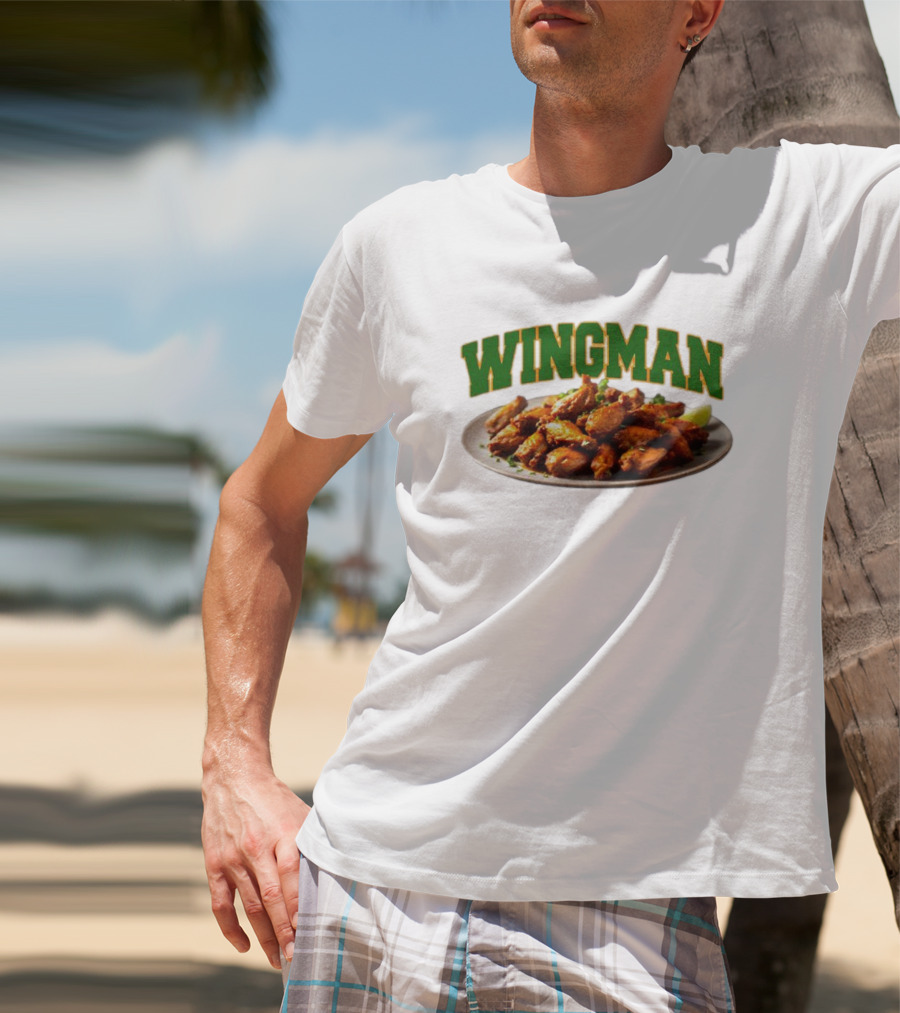 Wingman Chicken Wings Plate T-Shirt