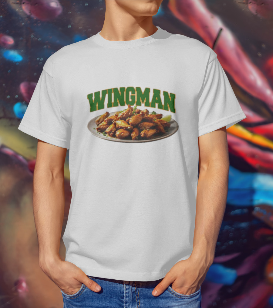 Wingman Chicken Wings Plate T-Shirt