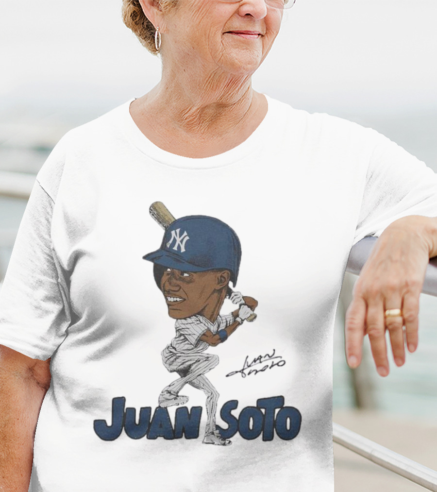 Yankees Juan Soto Baseball Caricature Signature T-Shirt