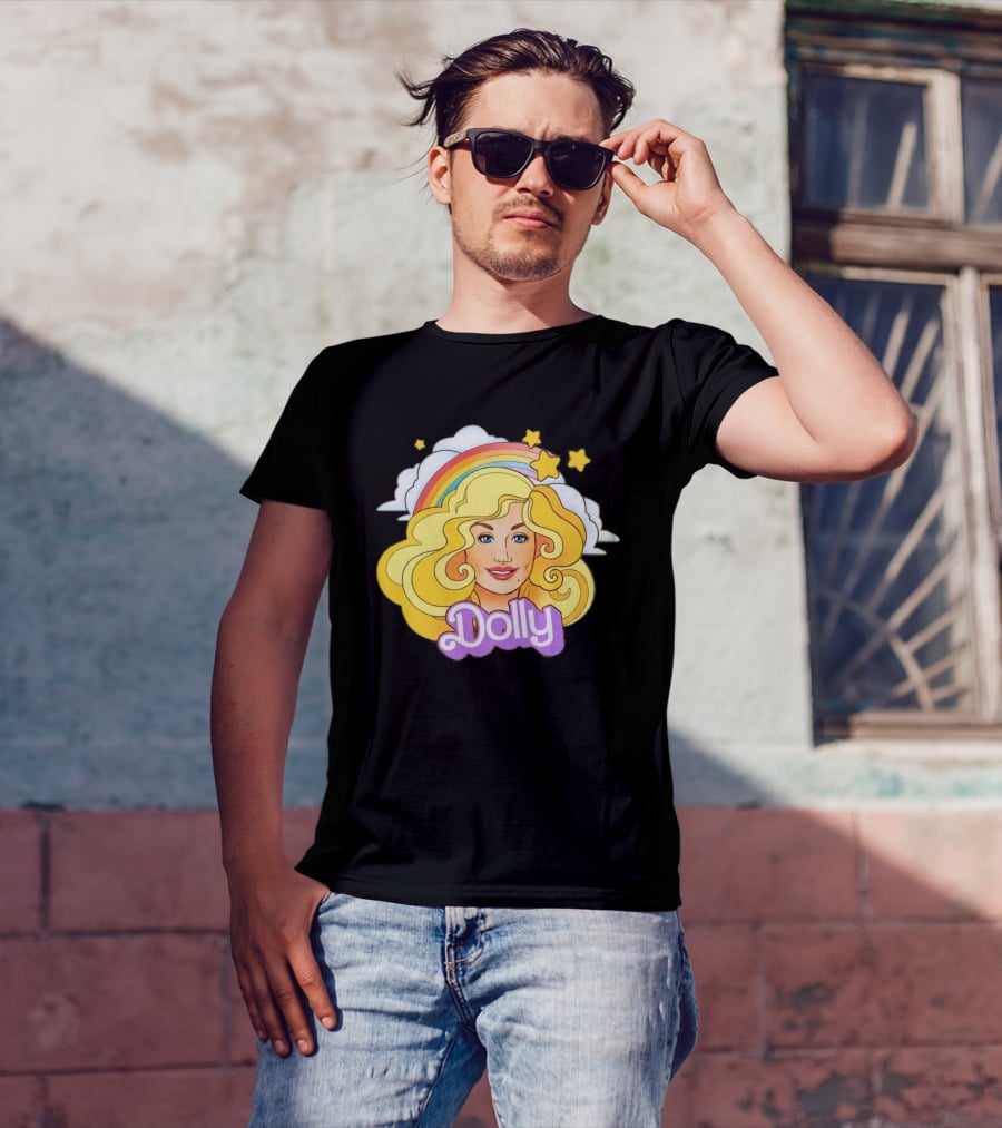 Dolly Rainbow Stars Iconic Doll T-Shirt