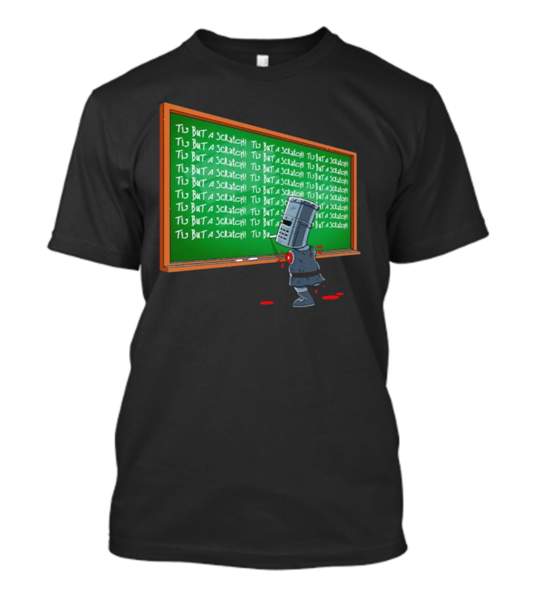 Tis But A Scratch Detention Blackboard Scribbles T-Shirt