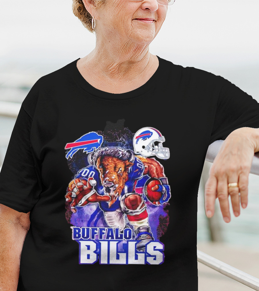 Buffalo Bills Charging Mascot With Helmet T-Shirt
