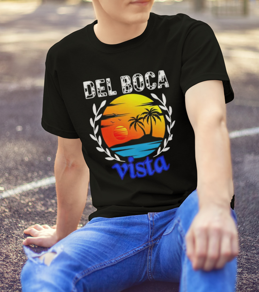 Del Boca Vista Palm Sunset T-Shirt