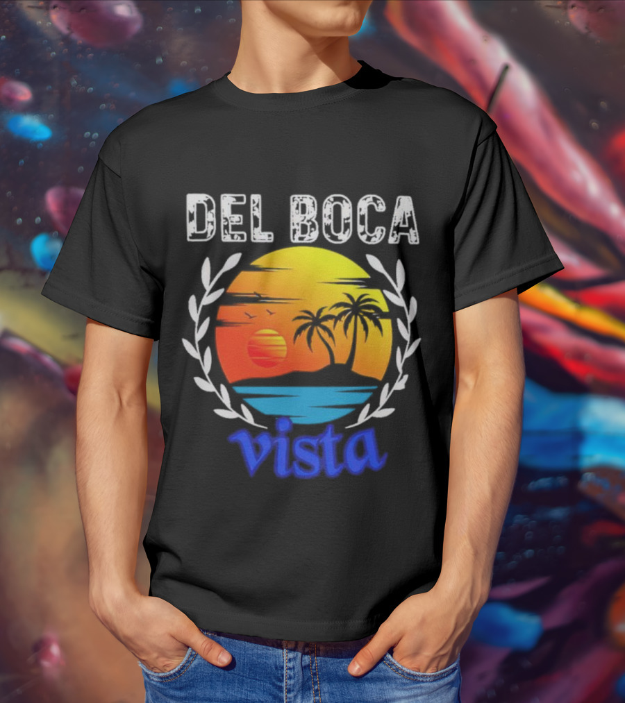 Del Boca Vista Palm Sunset T-Shirt