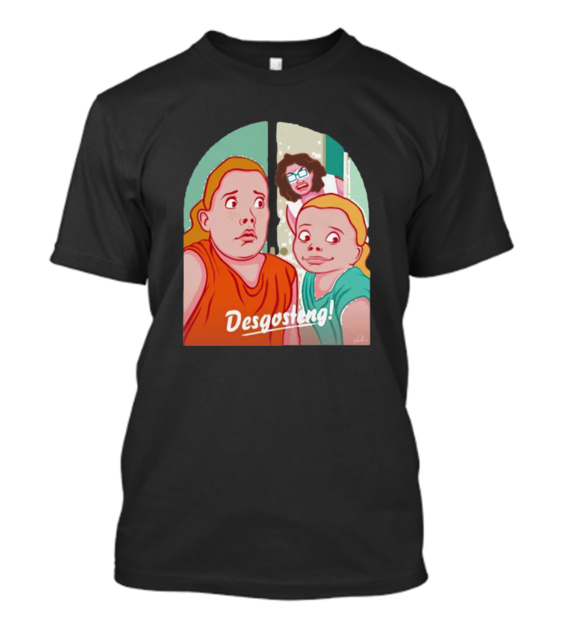 Desgosteng Nostalgic Cartoon Reaction Scene T-Shirt