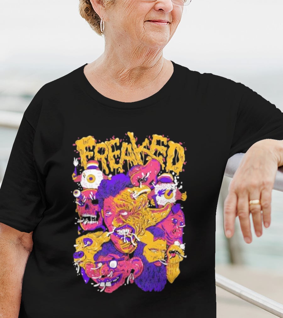 Freaked Vibrant Grotesque Faces T-Shirt