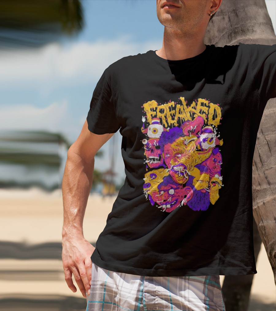 Freaked Vibrant Grotesque Faces T-Shirt