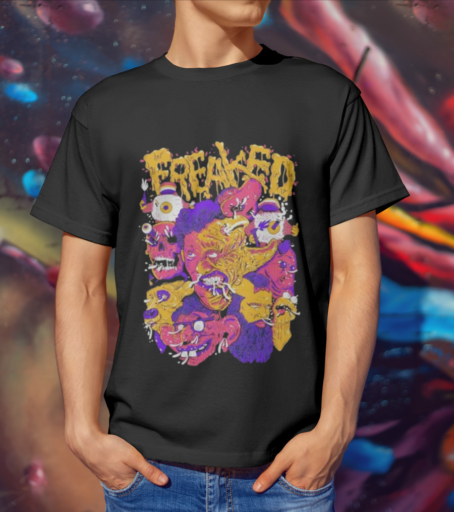 Freaked Vibrant Grotesque Faces T-Shirt