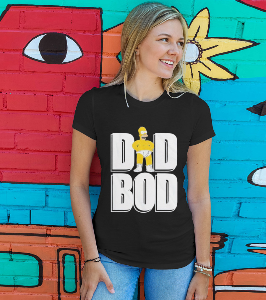 Homer Simpson Dad Bod Bold Cartoon T-Shirt